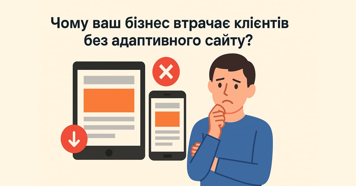 Чому ваш бізнес втрачає клієнтів без адаптивного сайту?